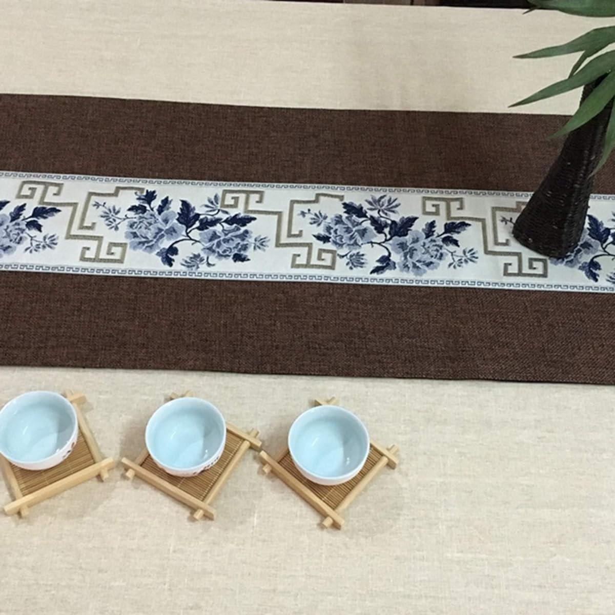 able Runner 33*330cm European Style with Tassels Table Flag Stylish Dining Table Runner Cotton Linen Table Flag Hospitality Insulation Easy to Clean Anti-Slip Anti-Slip Interior Dining Mat Home Use Color 4 Restaurant Hotel Supplies Elegant Party Washable