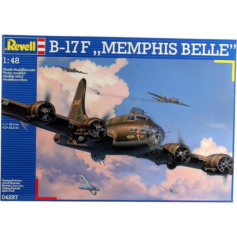 German Revell (Revell) 1/48 B-17F Memphis Belle Plastic Model