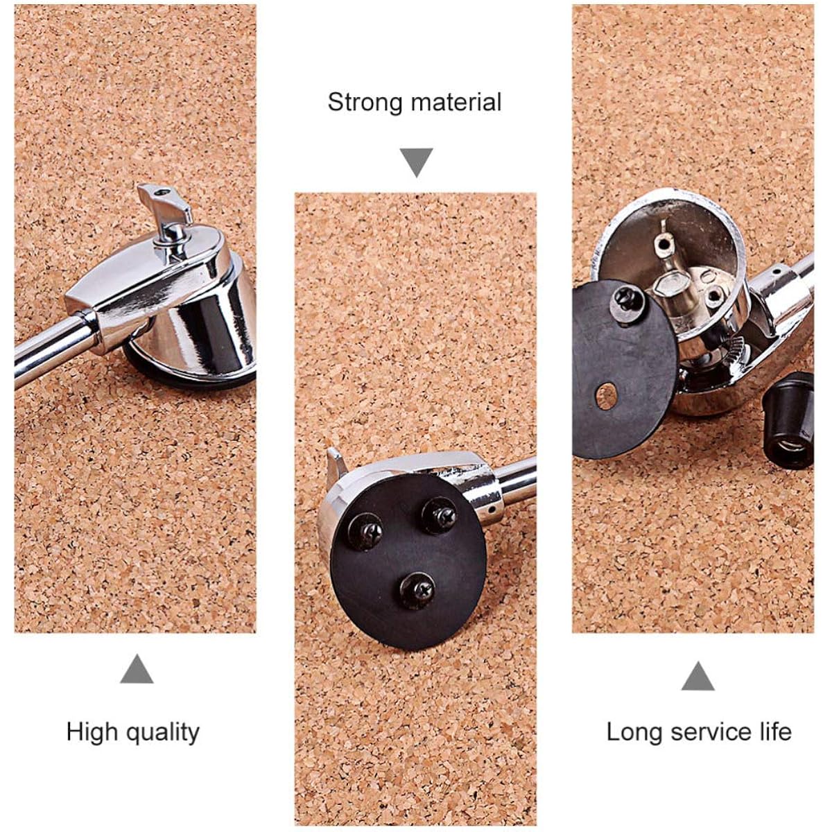 EXCEART Bass Drum Spurs Adjustable Bass Drum Stand Legs Anti-Rust Spurs Drum Instrument Accessories