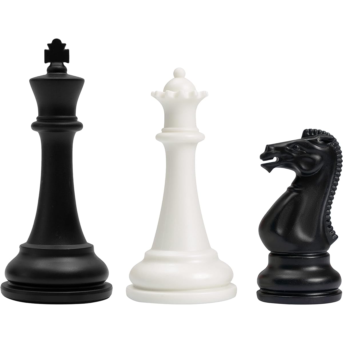 Only 3 Triple Weight Chess Pieces - Modern Style - Heavy Weight Pieces - 32 Pieces + 2 Extra Queens - Total Weight 2.5 lbs - King 4" Tall - Chess Geek