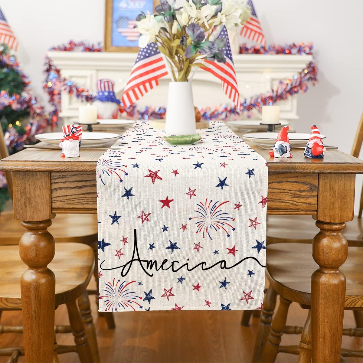 Siilues Christmas Table Runner Snowman Christmas Decorations Christmas Runner for Table Seasonal Winter Christmas Decorations Home Indoor Outdoor Dining Table Decoration SOTR25 (1" x 5")