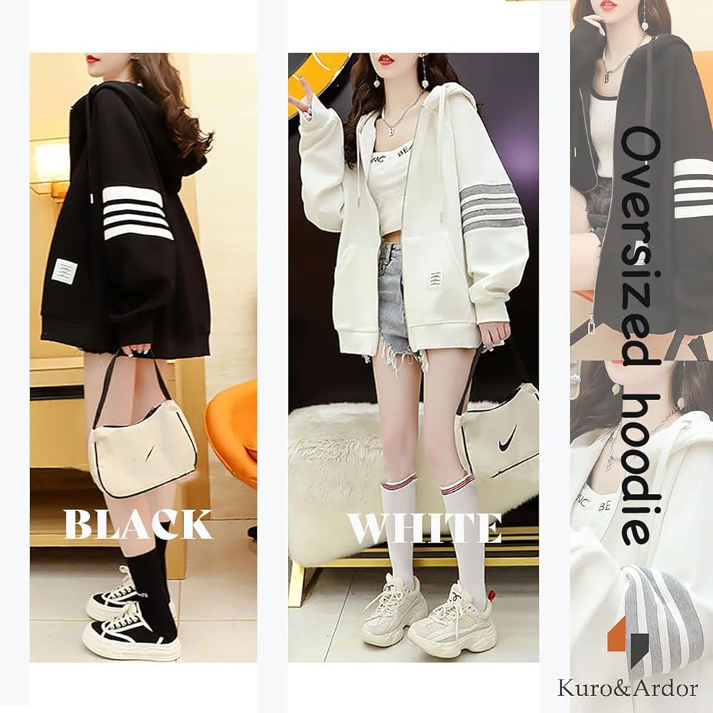 [Kuro & Ardor] Thin, Loose, Oversized Hoodie, Women's Sweatshirt, Casual