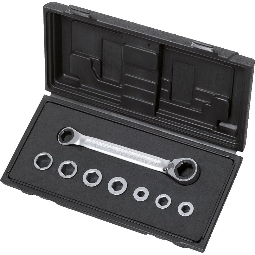 KS TOOLS GEARplus Universal double ratchet ring spanner set 8 pcs 503.4625
