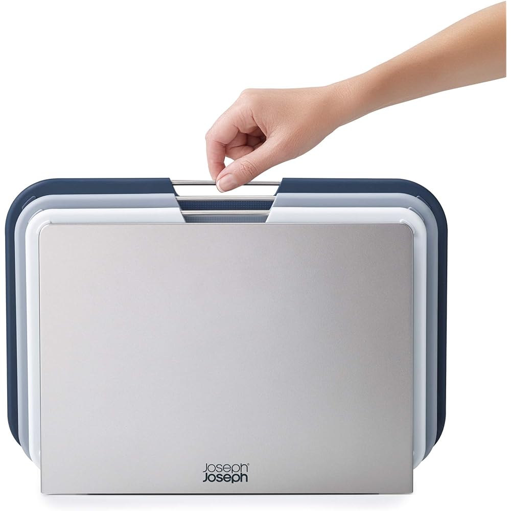 Joseph Joseph Cutting Board Nesting Board Set Dishwasher Safe Color Coded for Easy Use Regular (32 x 6.5 x 22 cm) Gray [Genuine Product] 60146