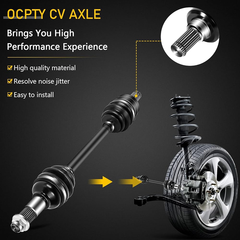 OCPTY CV Axle Replacement 2007-2014 Yamaha Grizzly 550/700 Rear Left/Right 1 Piece Shaft Assembly