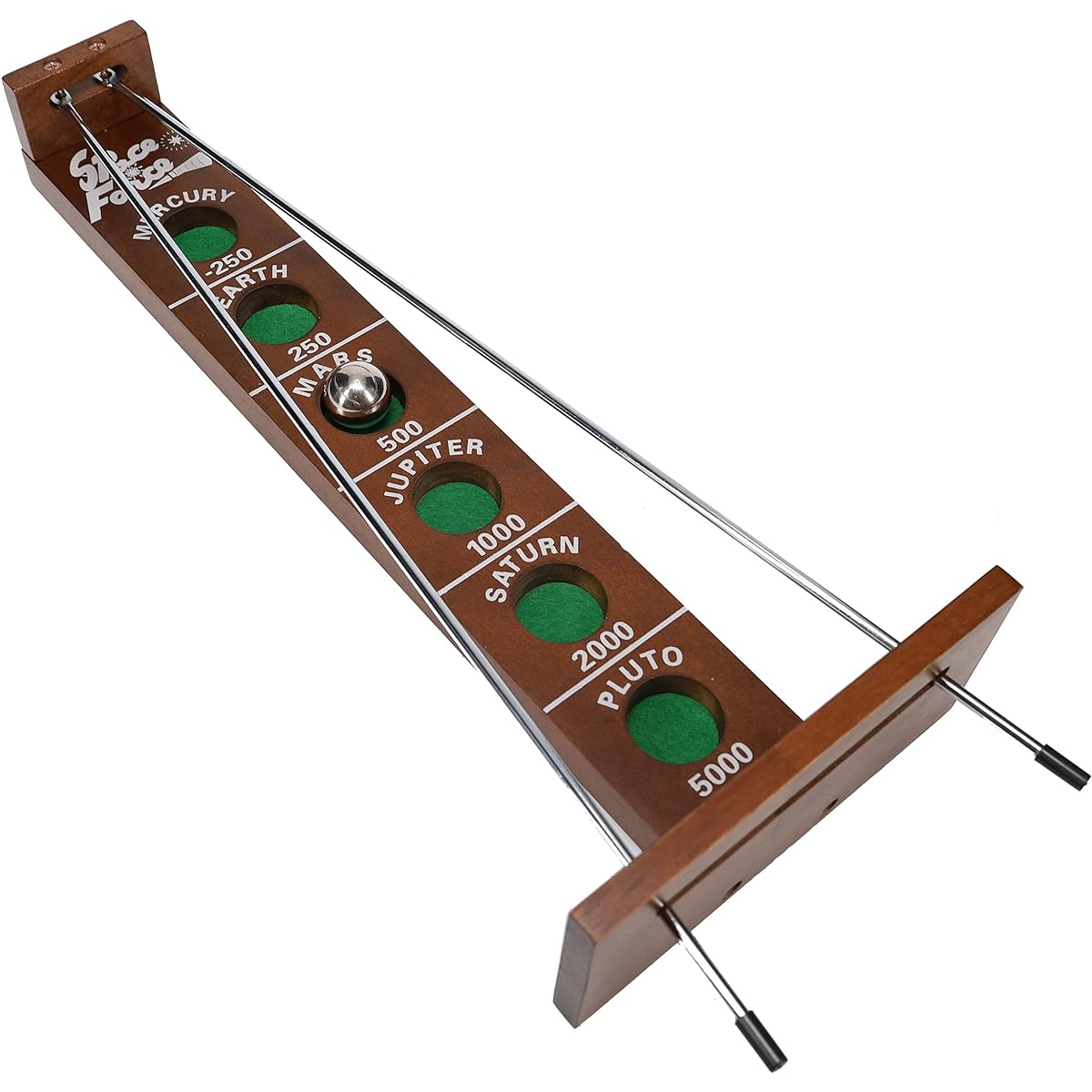 WE Games Shoot The Moon - Classic 1940's Nostalgia Game - Solid Walnut Wood Stain - 18 Inch