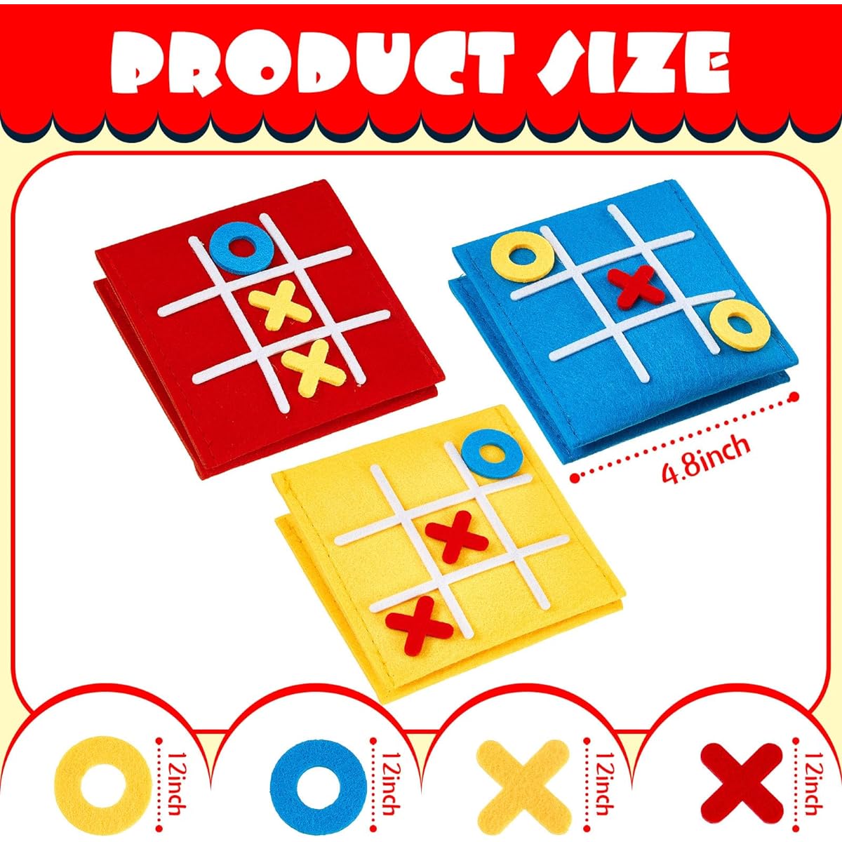 Deekin Tic Tac Toe Strategic Board Game Birthday Party Favors with Envelopes Student Gifts Mini Board Game Birthday Board Game Tic Tac Toe Decorations for Goodie Bag Fillers Educational Toy (50 Pieces)