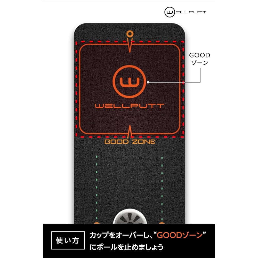 WELLPUTT Well Putt Mat 2M 3M 4M Golf Putter Mat Well Putt Zone Putter Practice Made in France Official Japanese Distribution Product