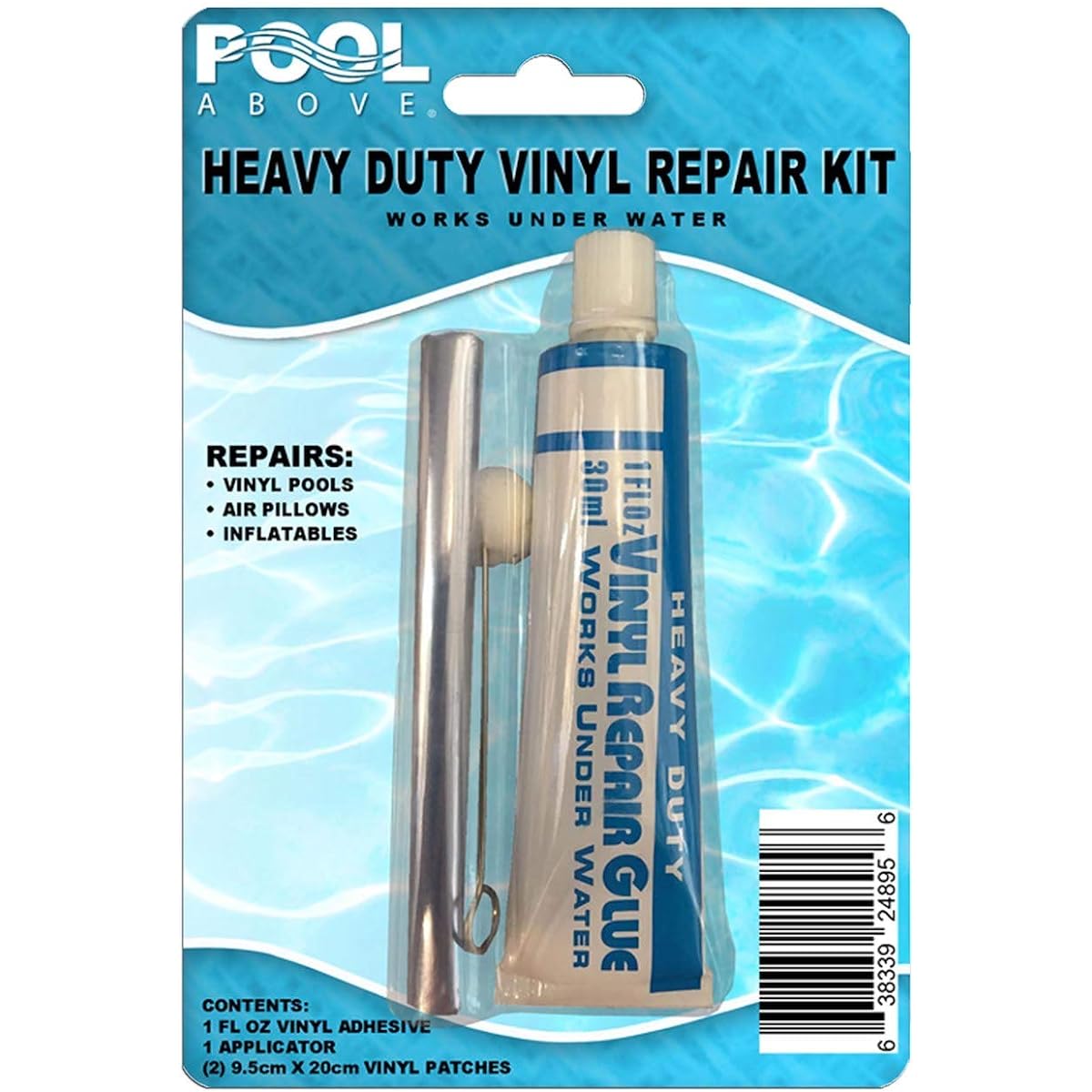 2 Pack 4 x 10 Heavy Duty Green Vinyl Repair Patch Kit for Inflatable Boats and Pools