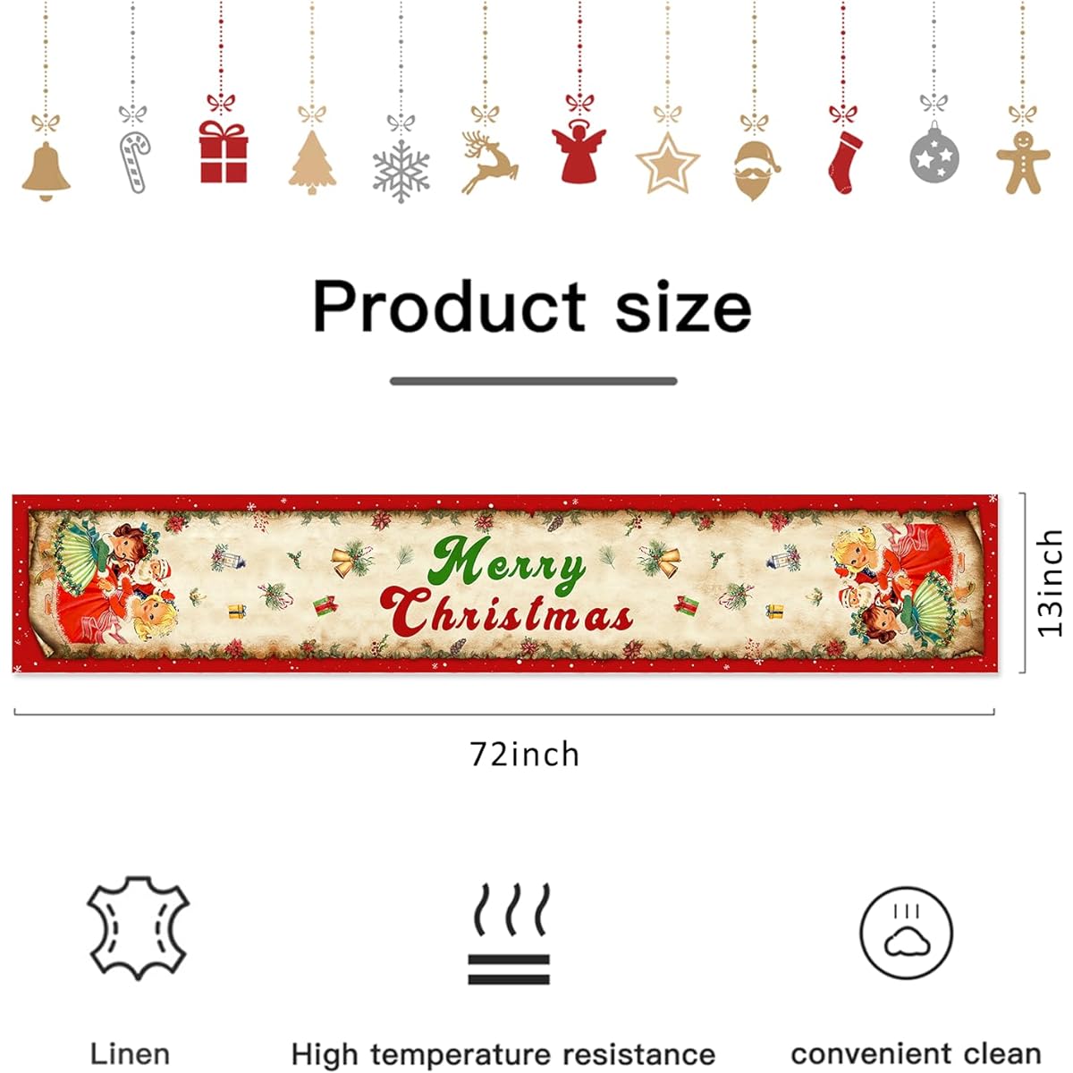 Vintage Christmas Table Runner