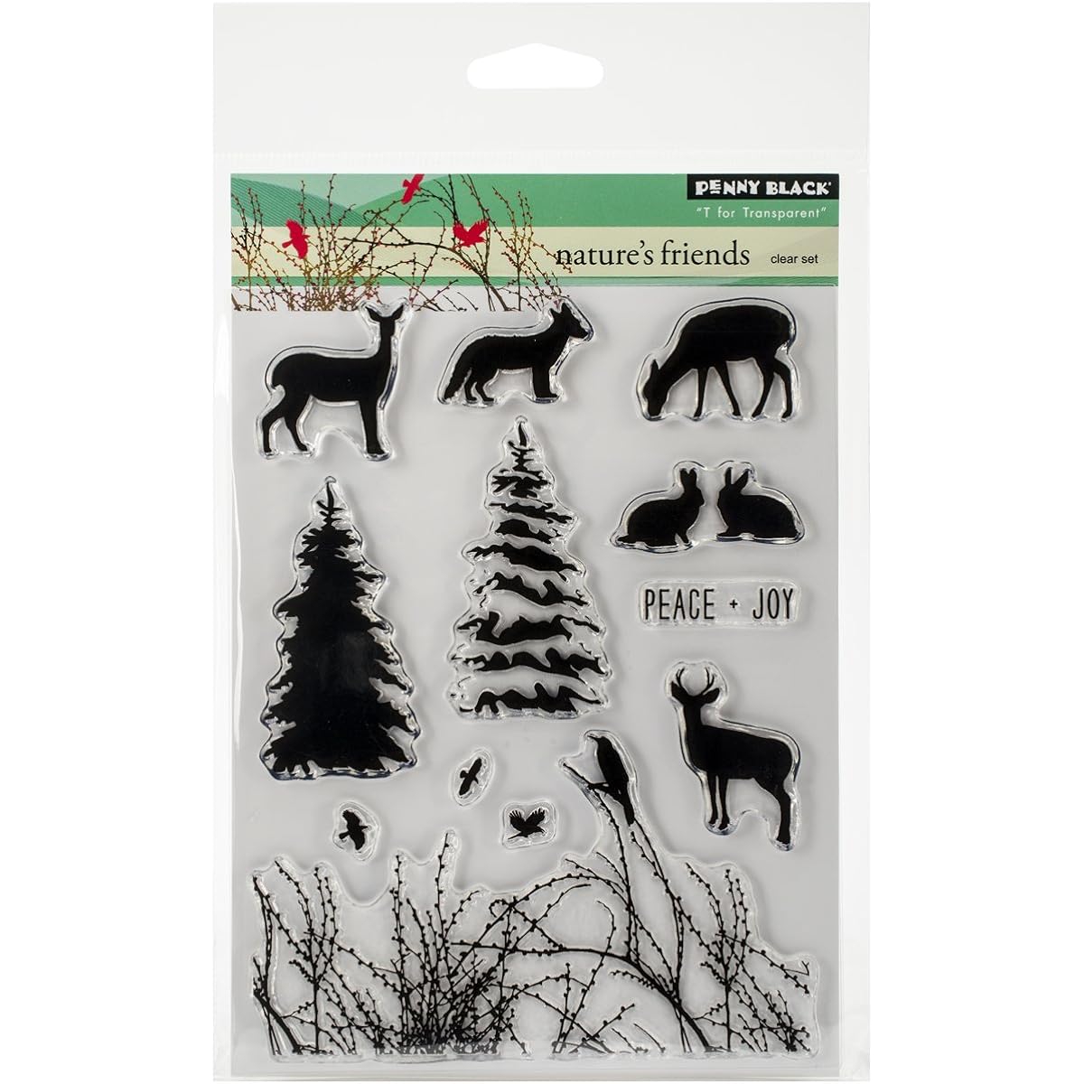 Penny Black Decorative Rubber Stamps, Nature's Friends by Penny Black