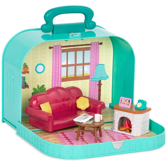 Li'l Woodzeez Travel Suitcase Living Room Playset