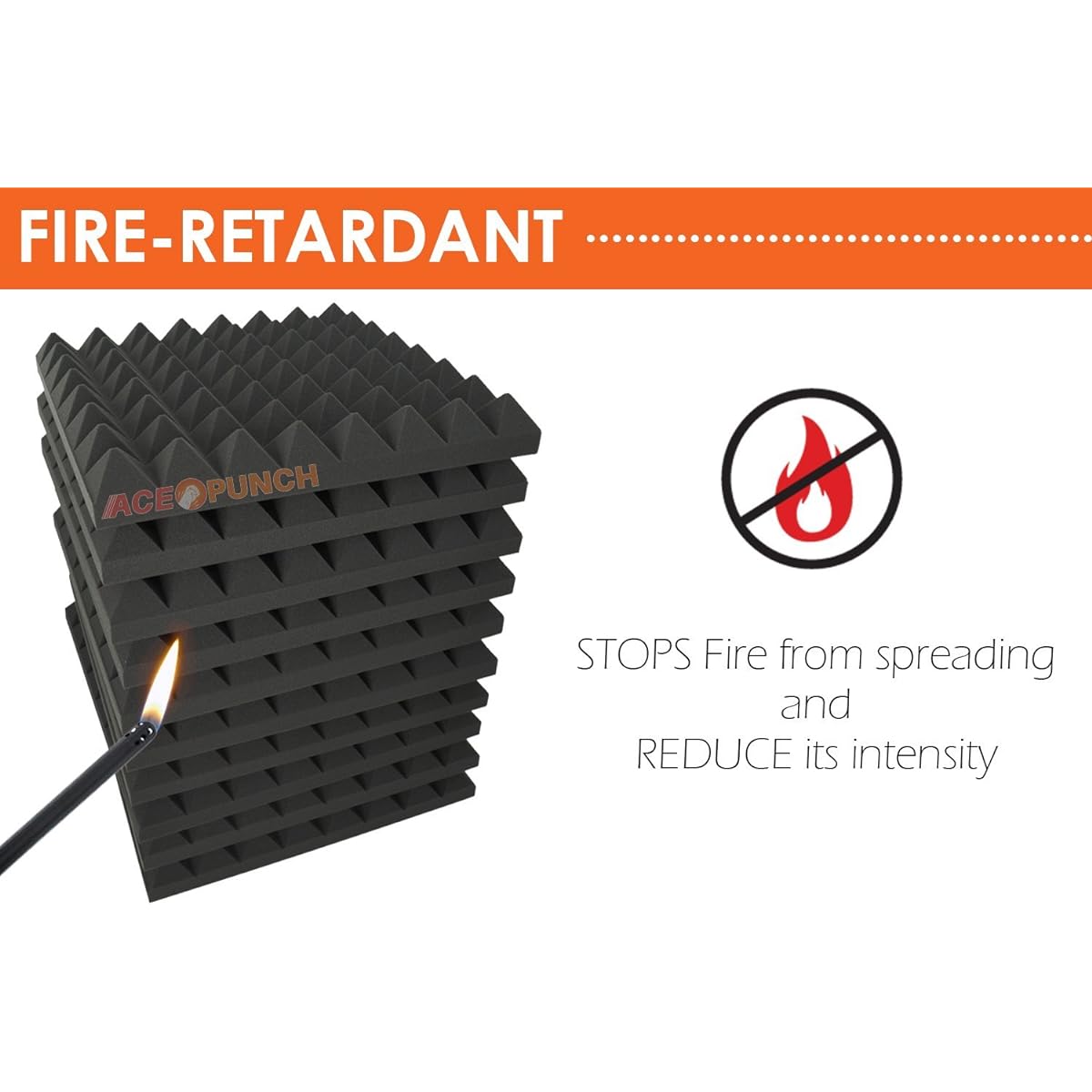 Acepunch 16-Pack Color Cobianchion Pyramid Acoustic Foam Panels DIY Design Studio Soundproof Wall Tile Sound Insulation with Free Mounting Tabs 9.8" x 9.8" x 1.9" AP1034, 9.8" x 9.8" x 1.9"