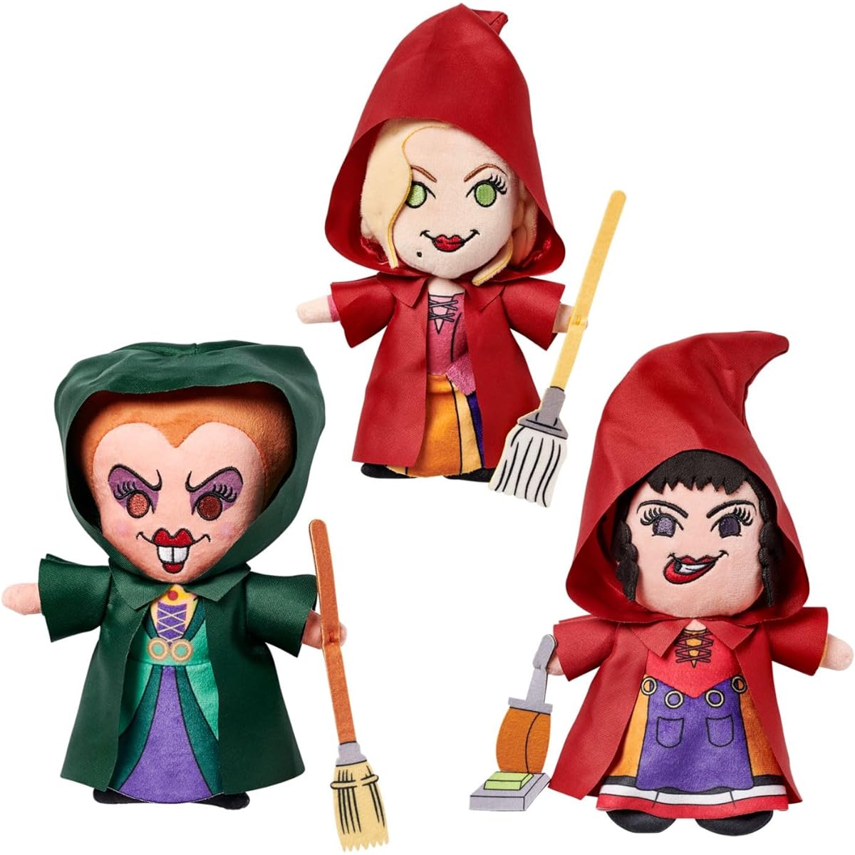 Sanderson Sisters Plush Toy Set - Hocus Pocus - Small 6 1/2" to 8"