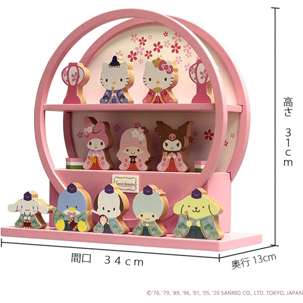 Hina Dolls Sanrio Characters Wooden Hina Dolls 10 People Decoration