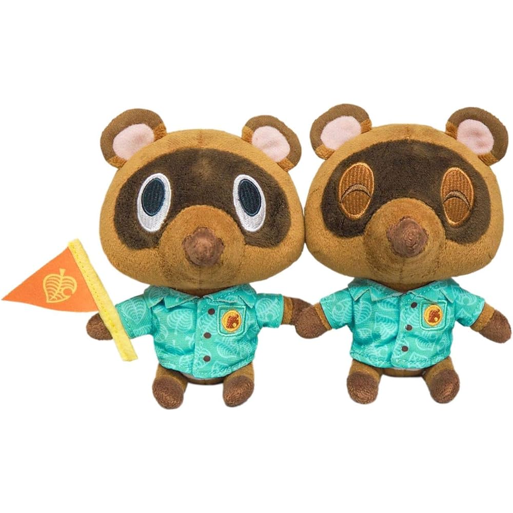 Sanei Boeki Animal Crossing: New Horizons Mamekichi & Tsubukichi (S) Plush Toy & Animal Crossing: New Horizons Tanukichi (S) Plush Toy [Set Purchase]