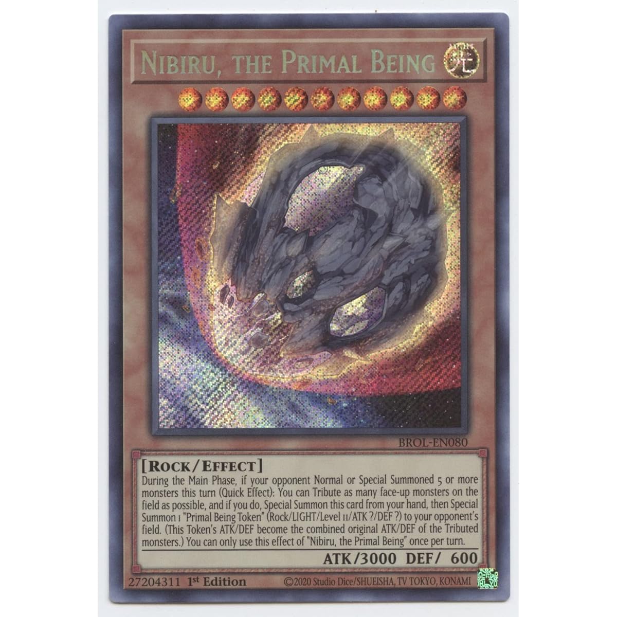 Nibiru The Primal Being BROL-EN080 Secret Rare First Edition