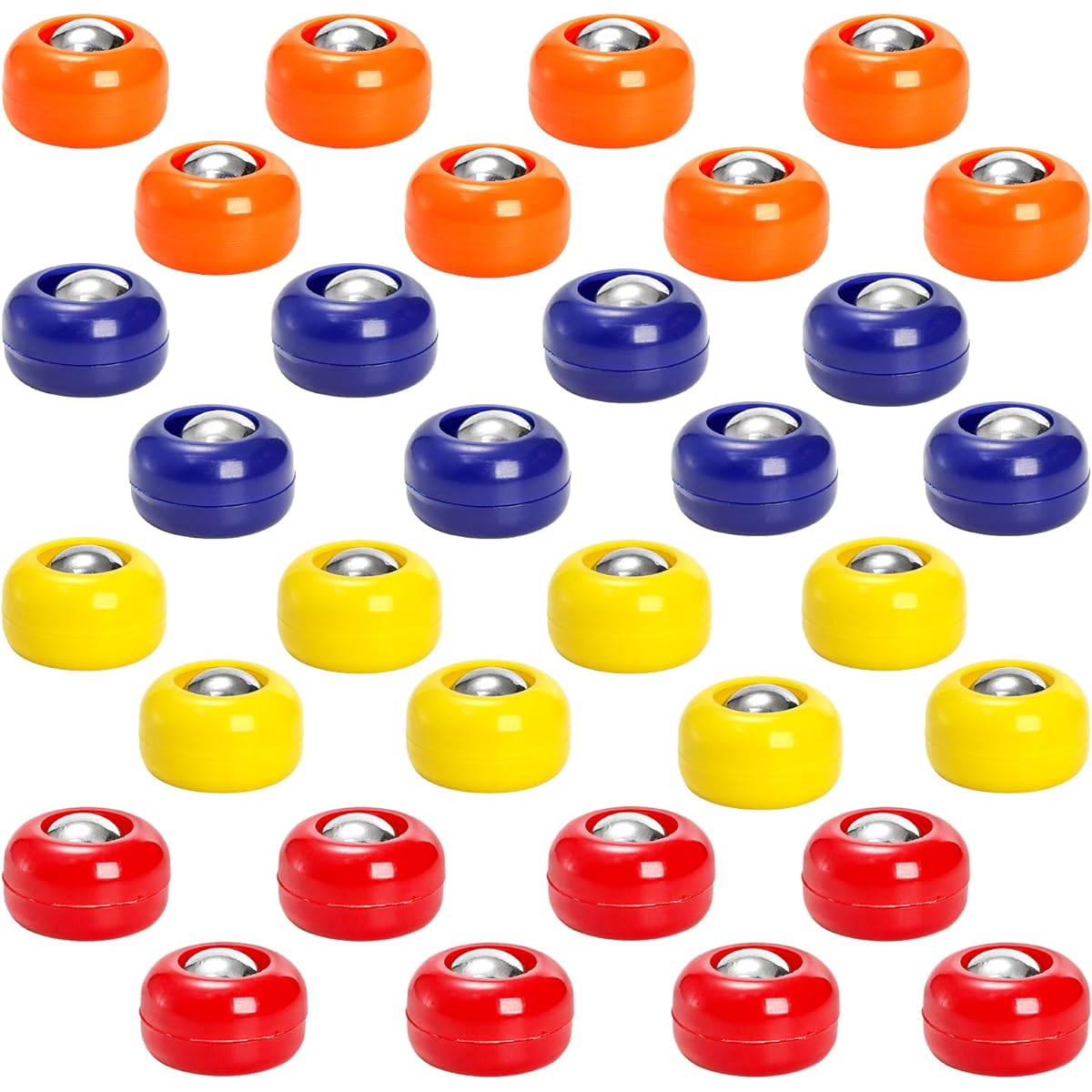 TOPZEA 32 Pieces Mini Shuffleboard Replacement Pack Shuffleboard Roller Set Desktop Free Slide Beads Tabletop Curling Game Accessories Indoor Leisure Equipment