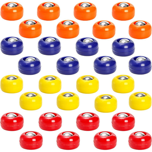 TOPZEA 32 Pieces Mini Shuffleboard Replacement Pack Shuffleboard Roller Set Desktop Free Slide Beads Tabletop Curling Game Accessories Indoor Leisure Equipment