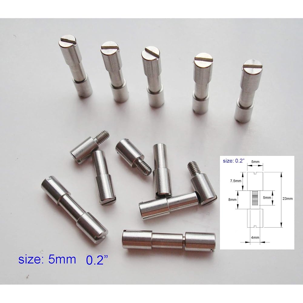 EDC Stainless Knife Fastener, Knife Makers 10 Cox Fastener, DIY Handle Fastener Rivet, Knife Shaft Screw (Stainless Steel, 6.8mm)