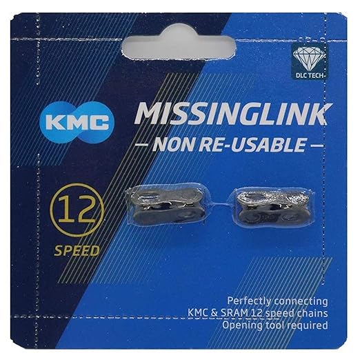 KMC DLC Missing Link for 12 Speed/12S/12 Speed Missing Link (Black) [Parallel Import]