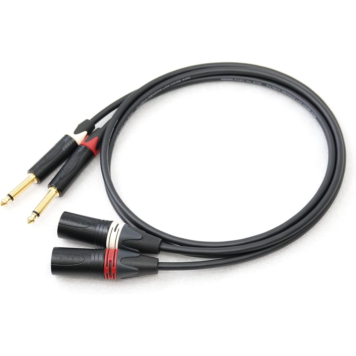 MOGAMI 2791 XLR Male to TS Phone 2 Pair Red and White Conversion Cable (7m)