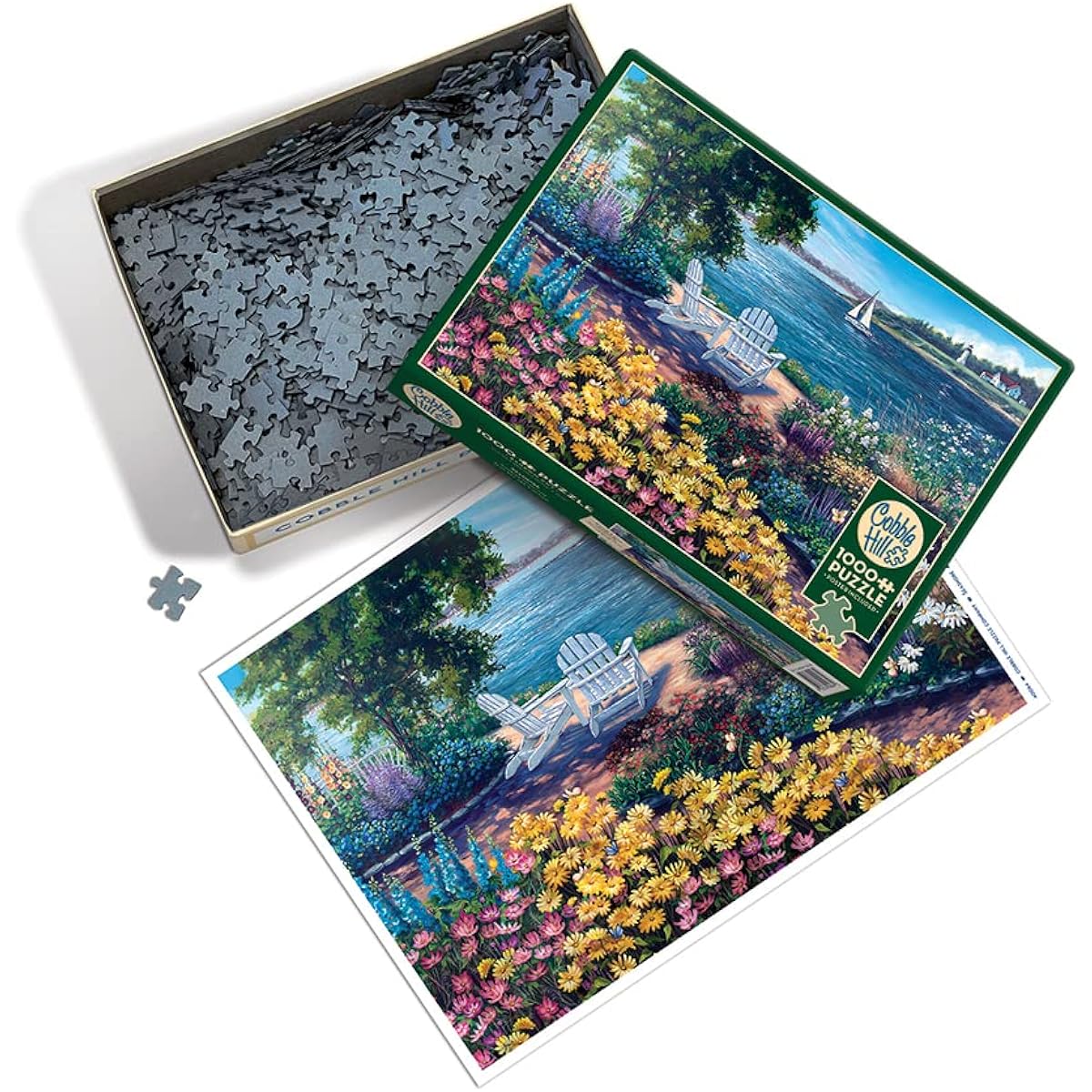 Cobble Hill 1000 Piece Puzzle Coast with Sample Poster