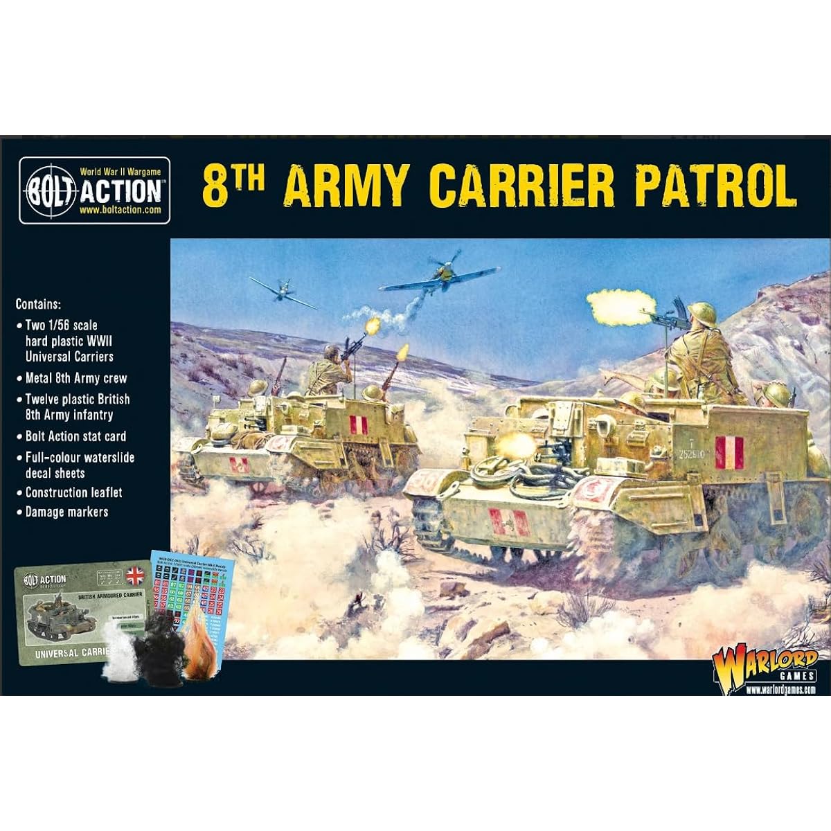 Warlord Games, Bolt Action, 8th Army Carrier Patrol, Wargaming Miniatures
