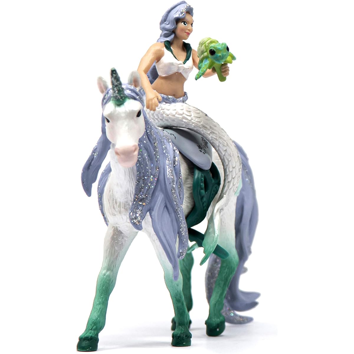 schleich 42509 Mermaid on Sea Unicorn, from 5 Years, Bayala Playset, 3 Pieces