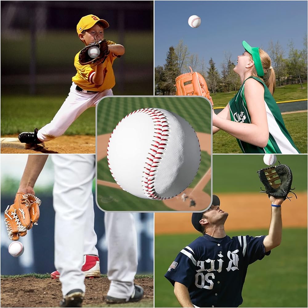YANYODO Baseball Ball, Baseball Practice Ball, Hardball, Softball/Semi-hardball, 12 Baseballs, Laning Ball, Pitching Practice, High School Baseball, Baseball Ball, Hardball, Pitching Practice, Practice Ball, Baseball Pitching To