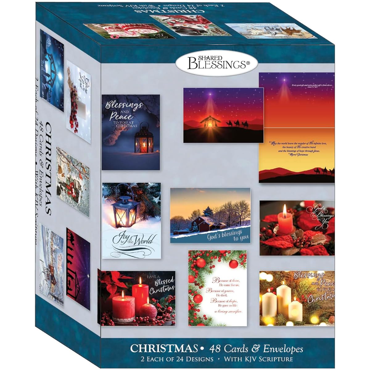 Crown Point Graphics Card Boxed Christmas Assortment/God Bless (Box of 48)