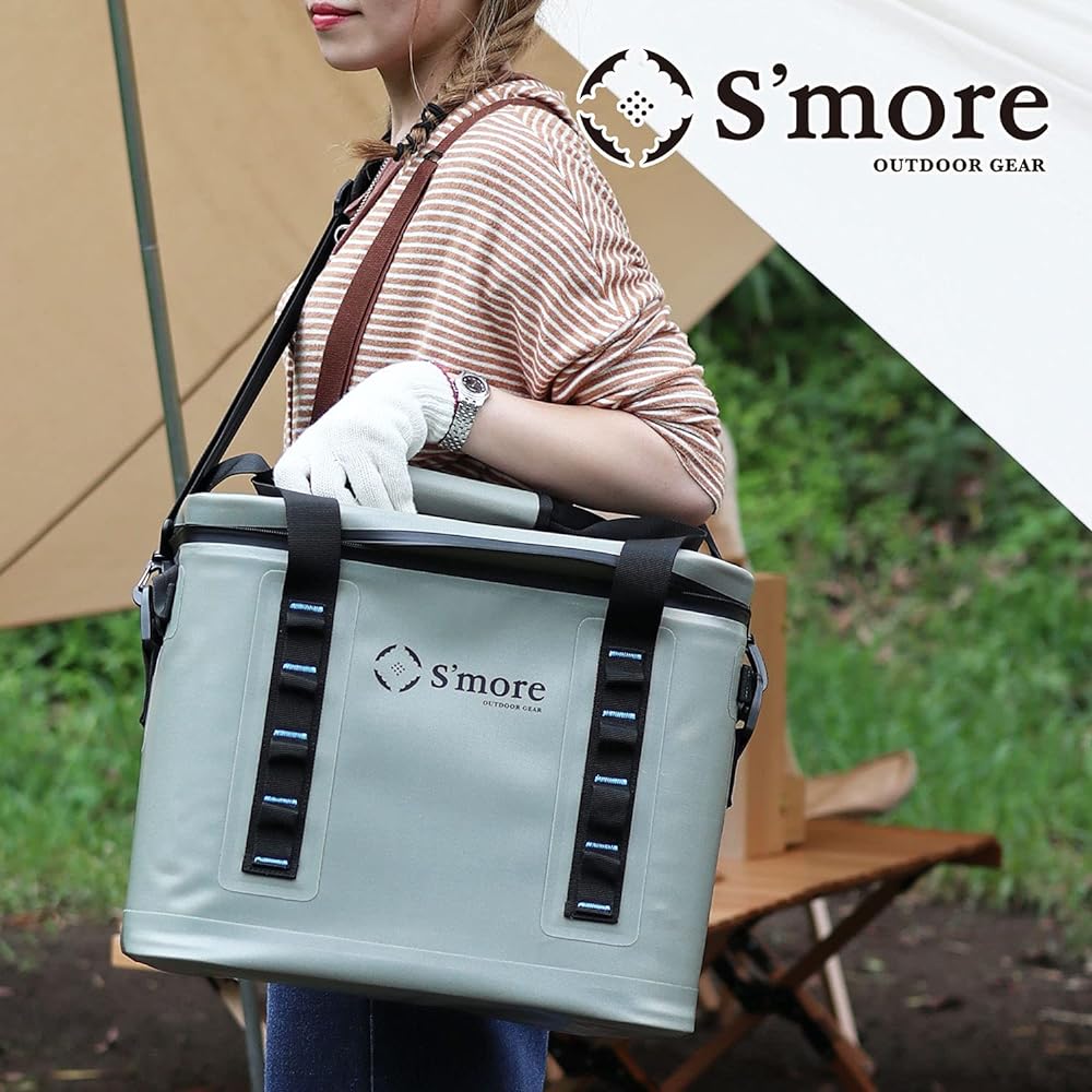 S'more Becool cooler bag20 Cooler Box Large 20L 20 Liter Cooler Bag Soft Cooler BOX Camping Fishing Outdoor Sports Shoulder Stylish Cold Retention Heat Retention 3WAY