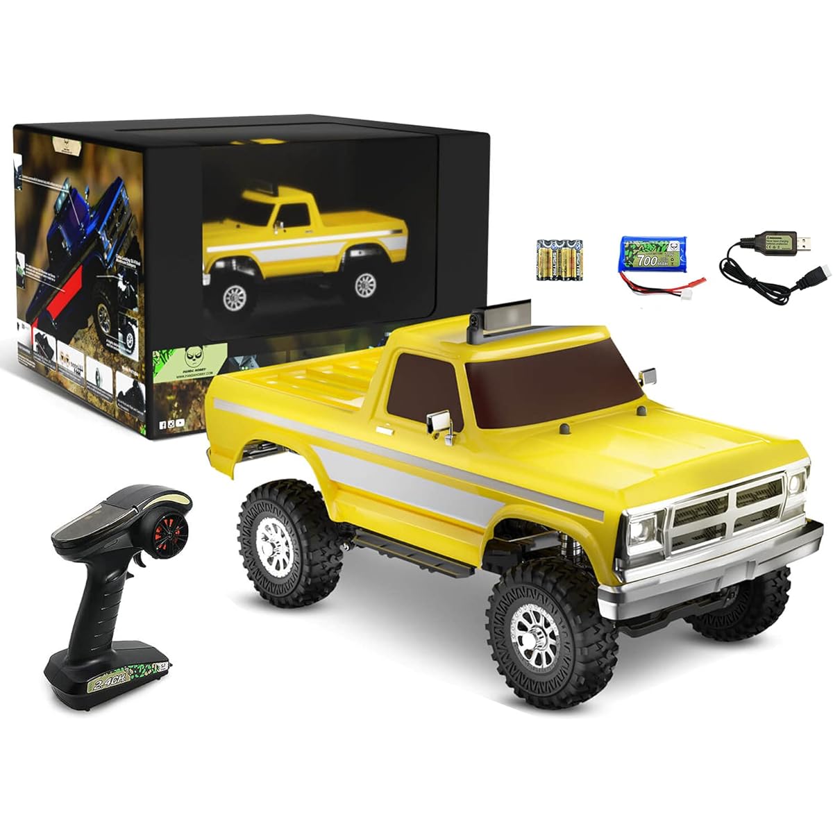 PANDA HOBBY 1/18 Tetra X2T RC Crawler RC Rock Crawler 4x4 4WD Off-Road Radio Control Car for Adults RTR Remote Control Car 1:18 Scale RC Truck Cruiser Vehicle All Terrain Waterproof Hobby RC Model Car Blue