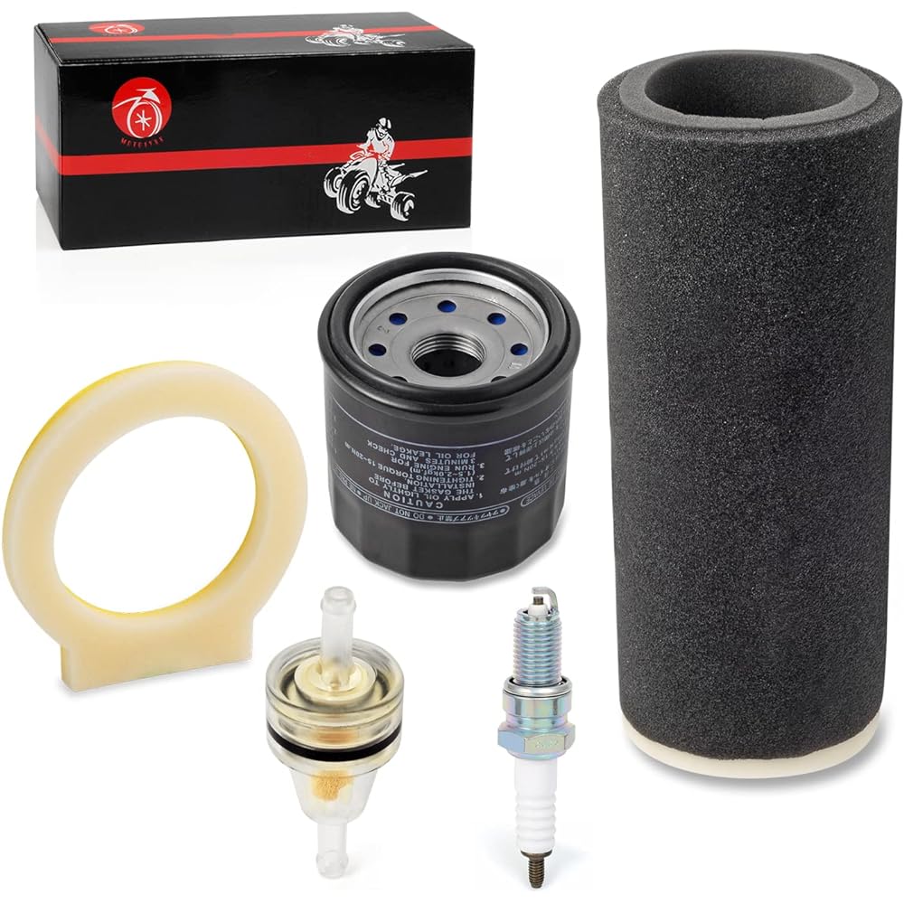 Air Filter Foam & Oil Filter Spark Plug Compatible with Yamaha Grizzly 660 2002 2003 2004 2005 2006 2007 2008 1UY-14451-00-00