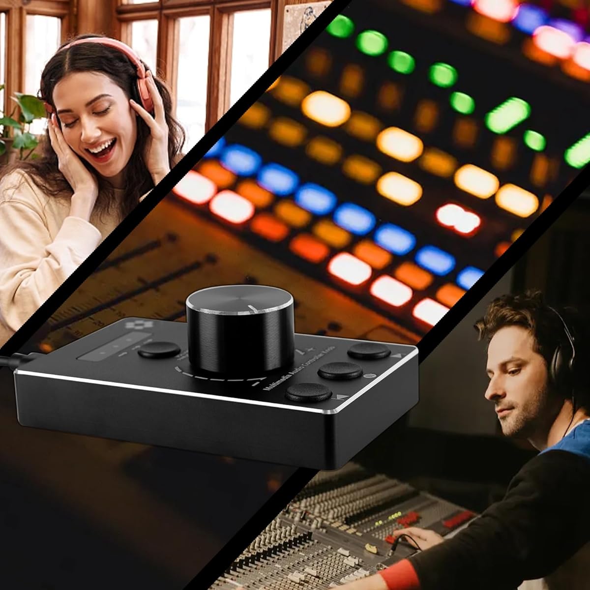Volume Knob USB Volume Control Knob for PC Multimedia Controller Knob with One Click Mute Function 3 Volume Control Modes for Win&Mac