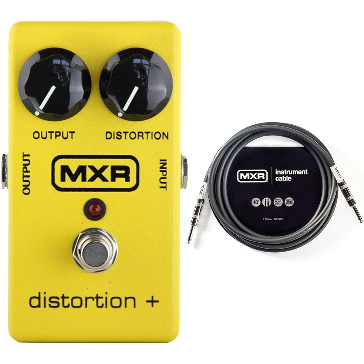 MXR M-104 Distortion+ Bundle MXR 10' Instrument Cable