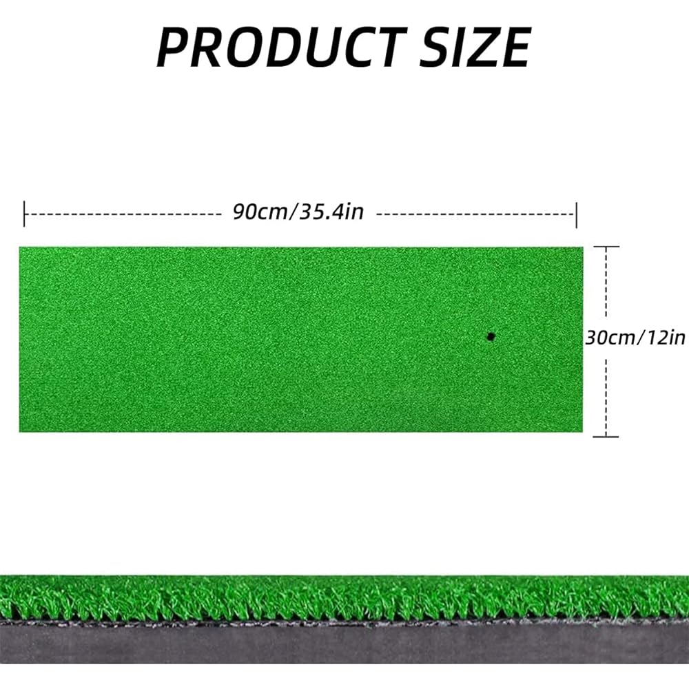 Scott Edward Golf Putt Tee Grass, Rough Grass, Fairway Grass Various Versions Portable Golf Pat Indoor/Outdoor Practice Putt, Equipped with 3 Rubber Tricks