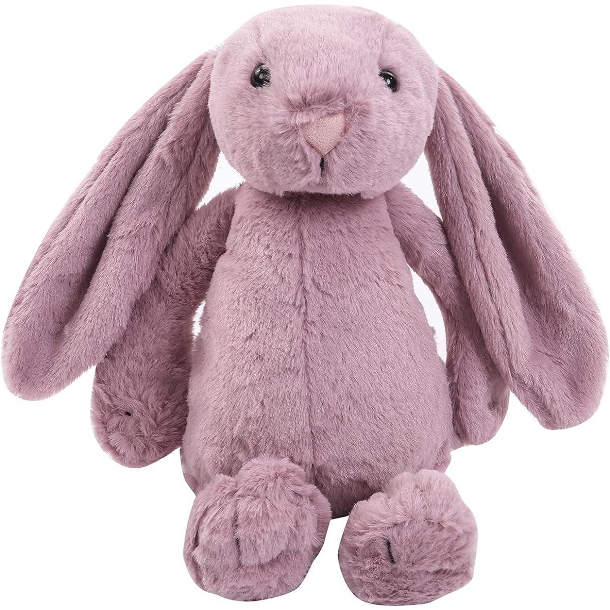 Bunny Stuffed Animal, 12" Bunny Plush, Super Fluffy Stuffed Bunny with Long Ears, Cute Bunny Plush Toy Bunny Gift for Kids Adults (Dark Pink)