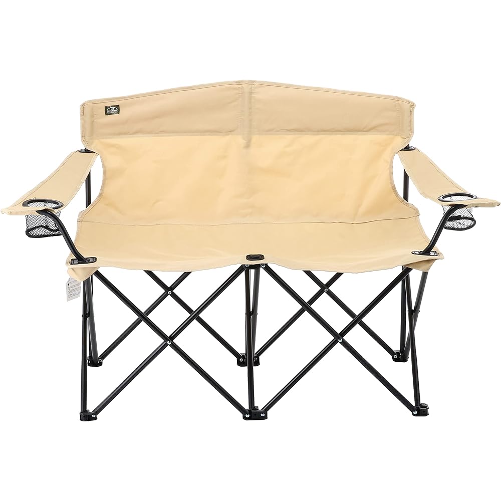 BUNDOK Twin Chair BD-121 <Beige/Khaki/Cation/Native> Storage case included Outdoor [For 1-2 people] 1225x500x790mm