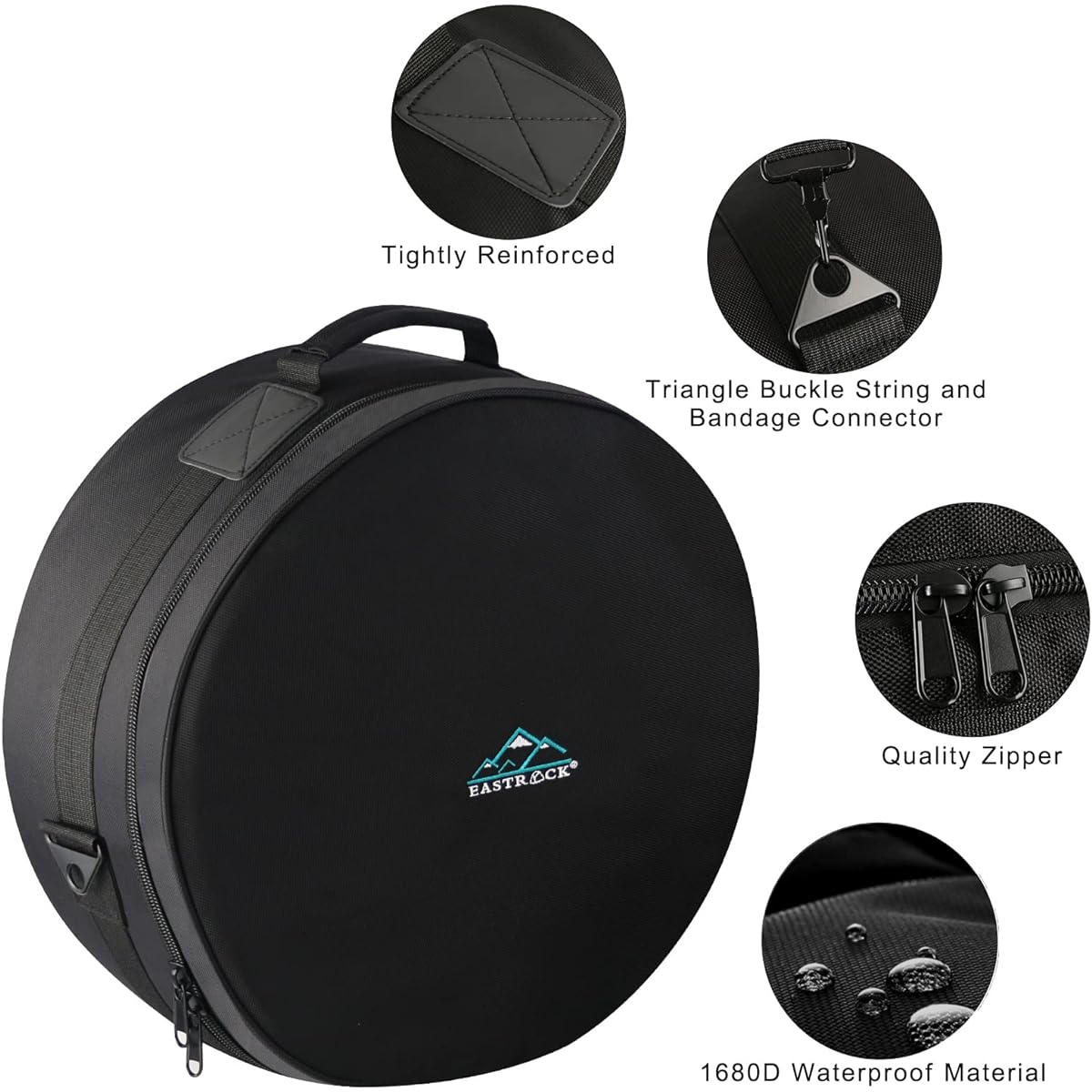EASTROCK 14" x 5.5" Snare Drum Bag Snare Drum Case 15mm Thick Pad Drum Protection (14 x 5.5" Snare)