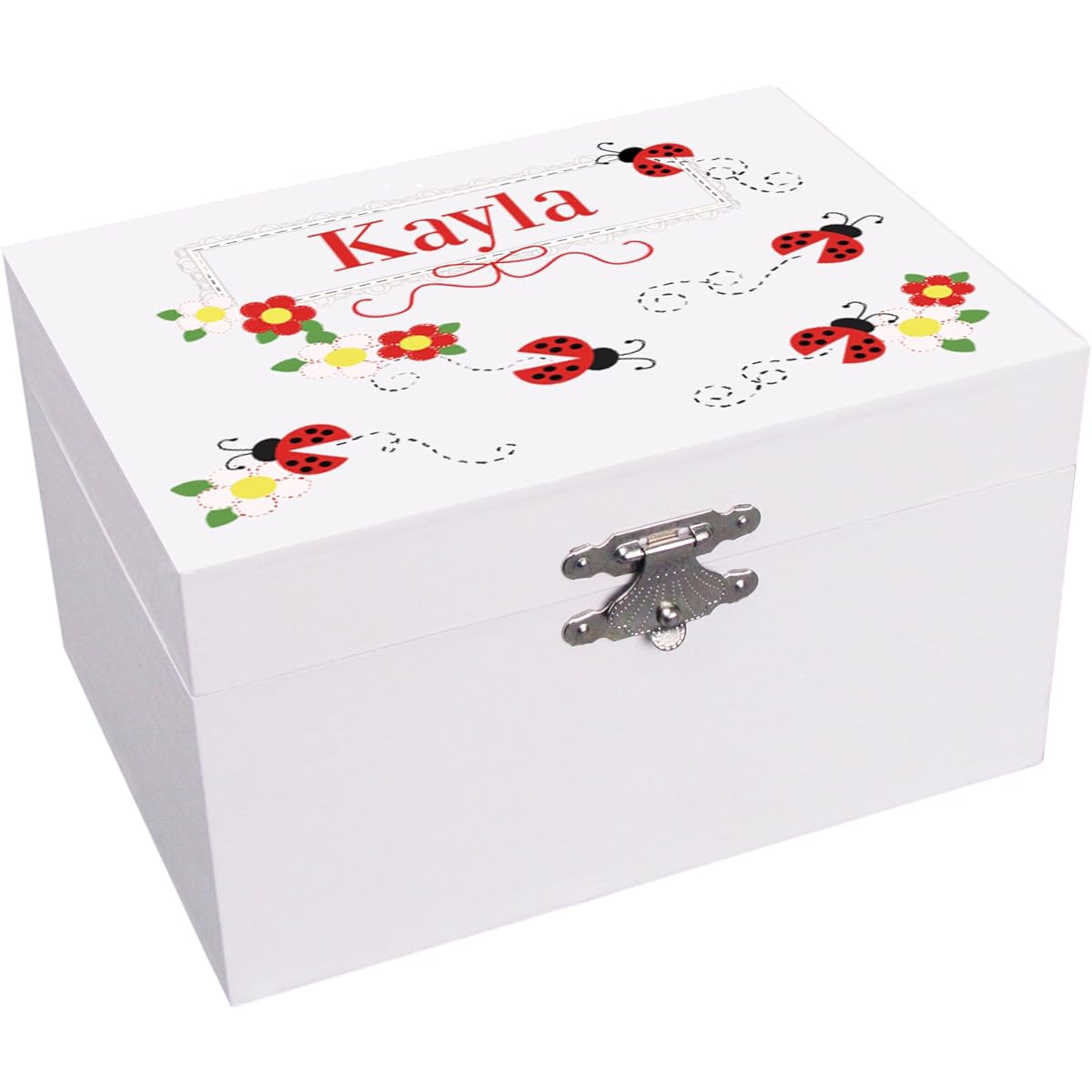 Personalized Red Ladybird Ballerina Music Jewelry Box