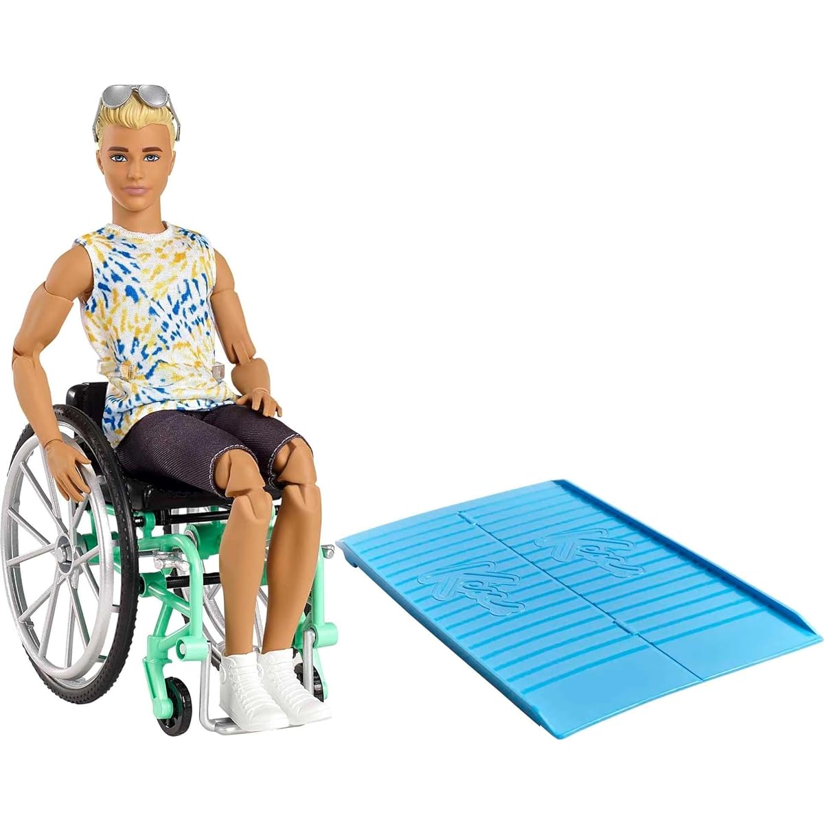 Mattel - Barbie Ken Wheelchair Doll, Blonde with Sunglasses
