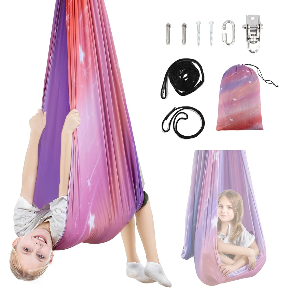 Sensory Swing Indoor/Outdoor/Child Therapy Swing/Child Swing Hammock for Kids and Adults Autism Sensory Joy Therapy Swing for Kids Joy Therapy Swing (Ryusei)