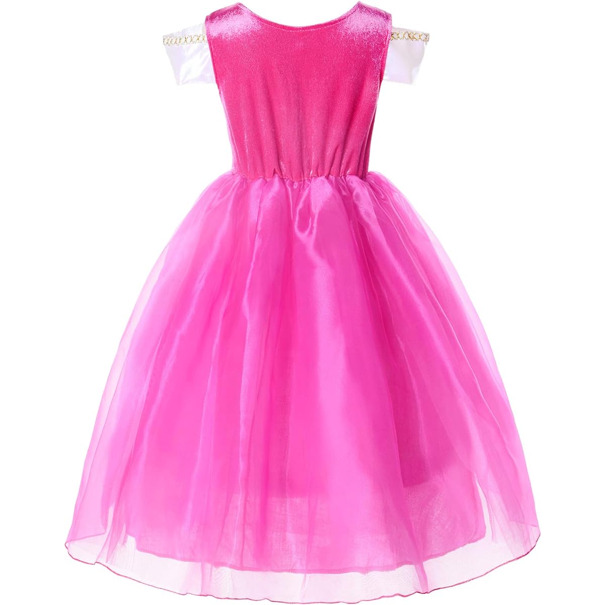JerrisApparel Girls Princess Costume Dress Pageant Party Fancy Dress (Pink, with Accessories, 3T)