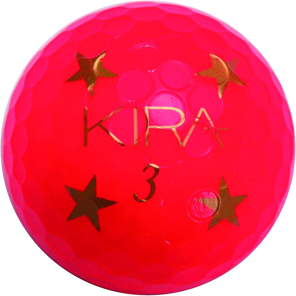 KASCO Golf Ball KIRA DIAMOND Red Star Pattern