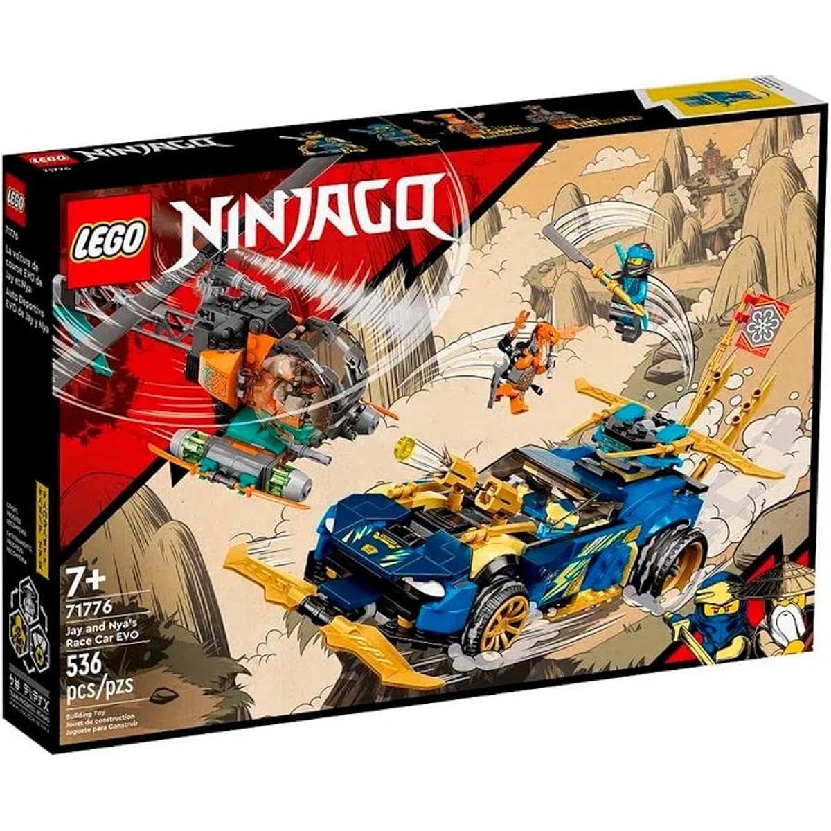 LEGO Ninjago Jay and NYA’s Race Car EVO 71776 Building Kit (536 Pieces)