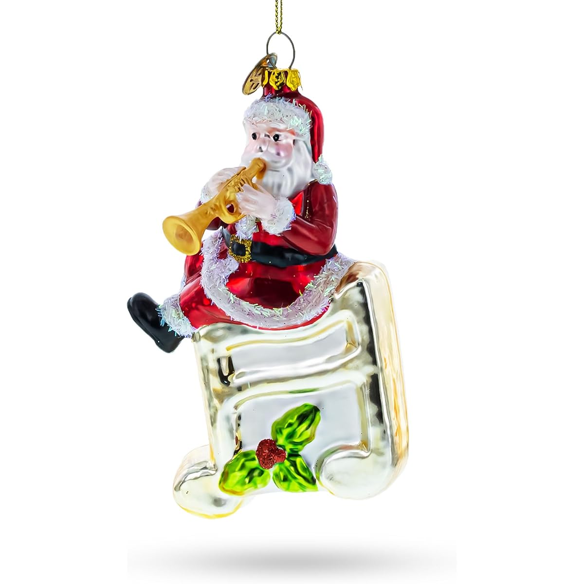 BestPysanky Music Note Glass Christmas Ornament