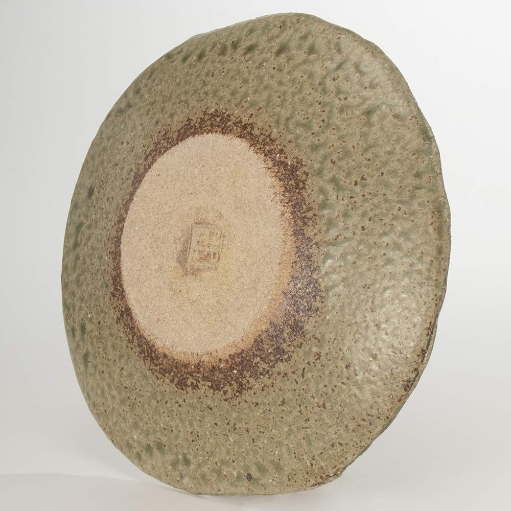 Shigaraki Ware Hechimon Large Plate Lotus Leaf