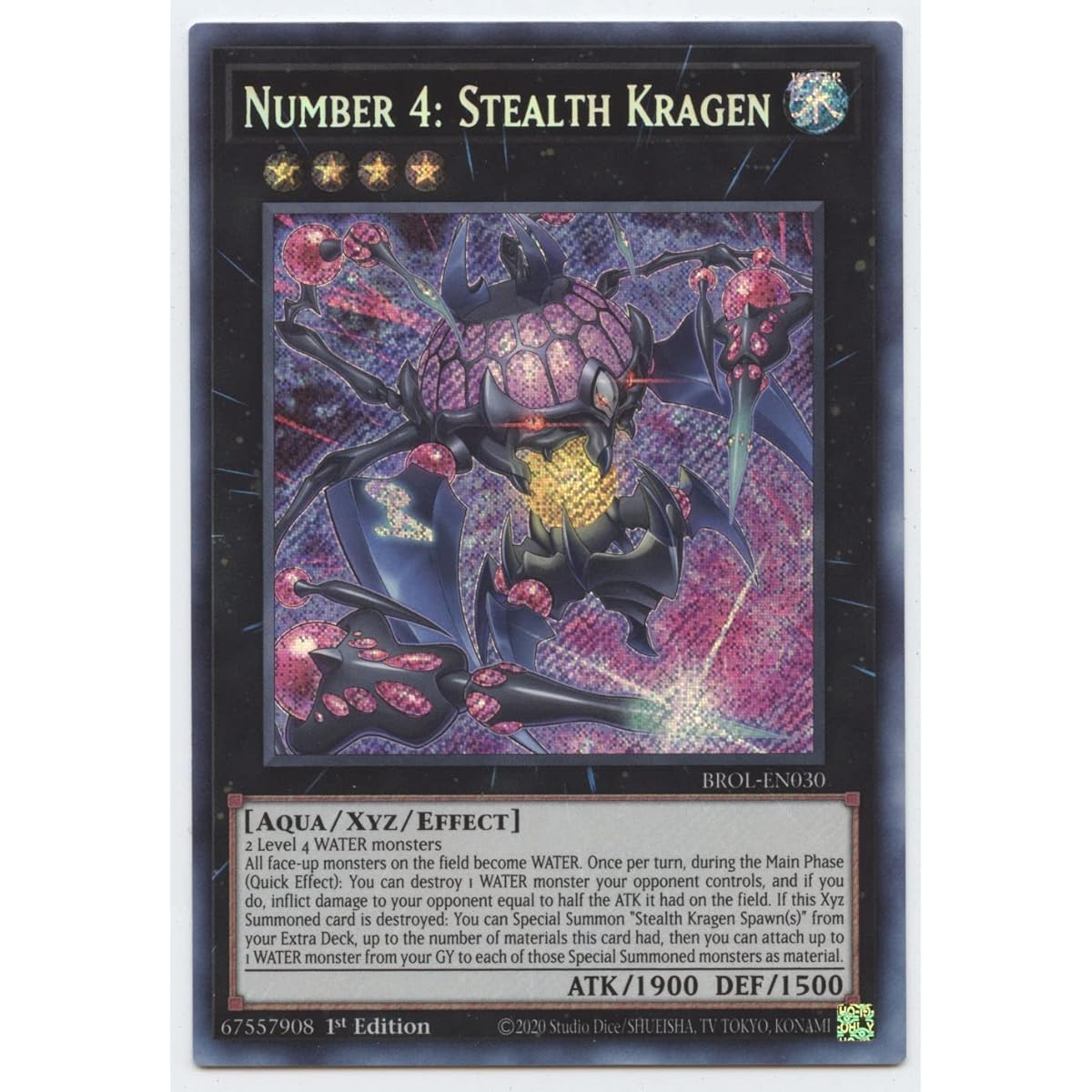 Number 4: Stealth Cragen BROL-EN030 Secret Rare 1st Edition