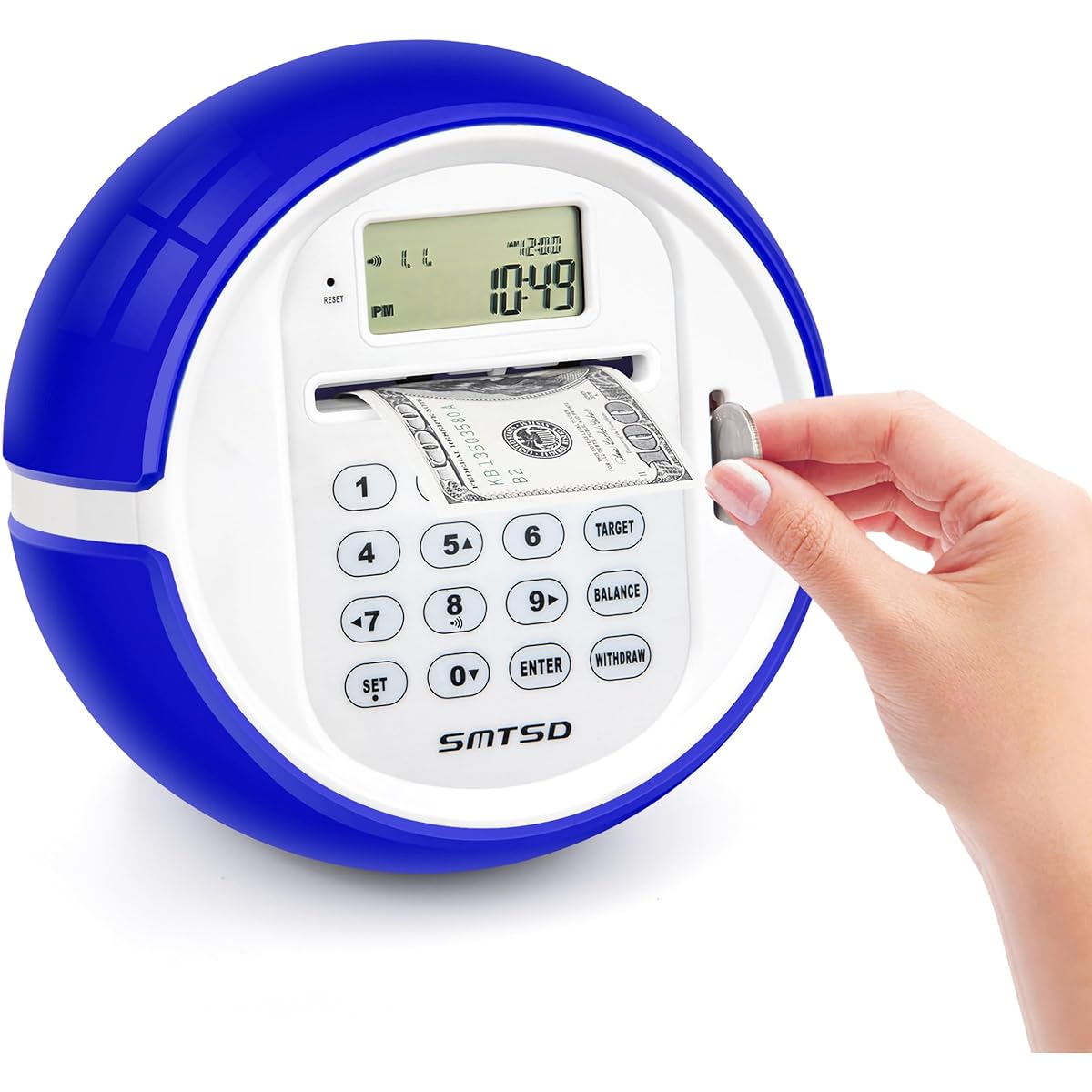 BKstar Piggy Bank for Boys and Girls, Electronic Mini ATM Cash Coin Safe Money Box with Password, Piggy Bank for Kids Birthday Toy Bank, Ages 3+
